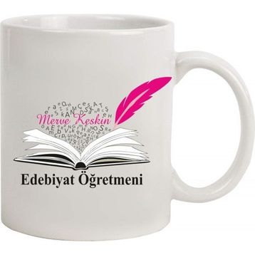 Hediye Rengi İsme Özel Öğretmen Temalı Kupa Bardak