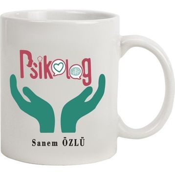 Hediye Rengi İsme Özel Psikolog Temalı Kupa Bardak