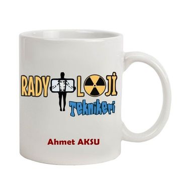 Hediye Rengi İsme Özel Radyoloji Teknikeri Temalı Kupa Bardak