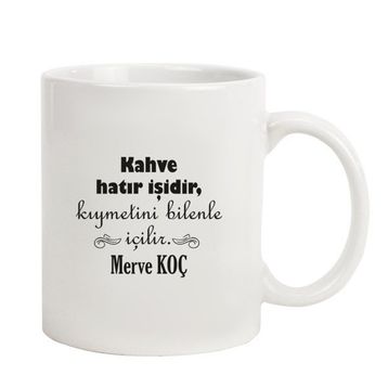 Hediye Rengi İsme Özel Tasarımlı Kahve Hatır İşidir Kupa Bardak