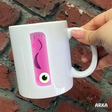 Hediyeci Abla Size Özel Neşeli Çocuk Harfli I Seramik Baskılı Beyaz Kupa Bardak