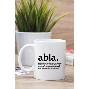 Hediyedukkani Abla Kelime Anlamı Siyah Kupa Bardak