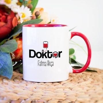 Hediyehanem 007 35716 Doktor Kırmızı Kupa Bardak