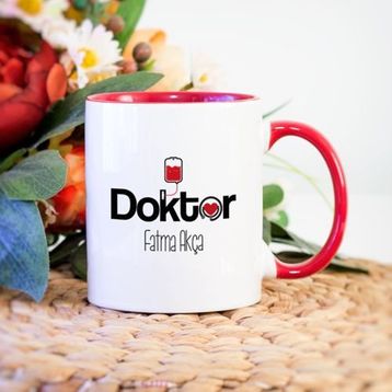 Hediyehanem 007 35716 Doktor Kırmızı Kupa Bardak