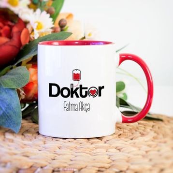 Hediyehanem 007 35716 Doktor Kırmızı Kupa Bardak