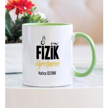 Hediyehanem 1190BW8LZ Fizik Öğretmeni Yeşil Kupa Bardak