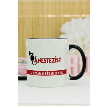 Hediyelen Anestezist Siyah Kupa Bardak