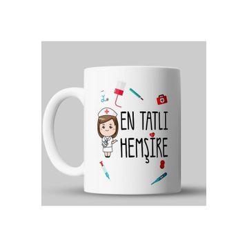 Hediyeliks En Tatlı Hemşire Yazılı Kupa Bardak