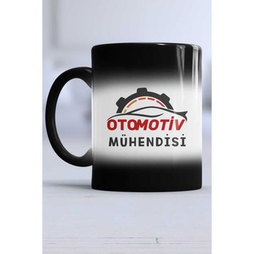 Hedizu Otomotiv Mühendisi Hediye Siyah Kupa Bardak