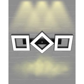 Hegza Lighting Compagno Plafonyer Siyah 3000K Sarı Işık Modern Led Avize