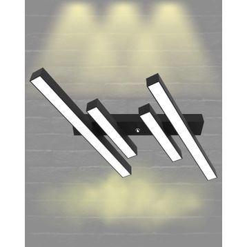Hegza Lighting Grada Plafonyer Siyah 3000K Sarı Işık Modern Led Avize