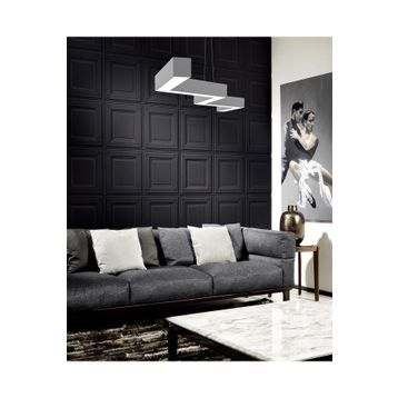 Hegza Lighting Gri Kasa Beyaz Işık Led Avize