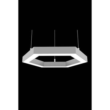 Hegza Lighting Gri Kasa Beyaz Işık Led Avize