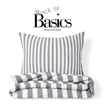 Helen George Back To Basics Gri Tek Kişilik Nevresim Takımı