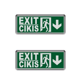 Helios Hs 4601 Opto 3W Çıkış-Exit Led 2 Adet Armatür