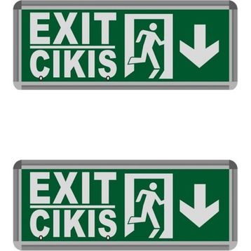 Helios Hs 4601 Opto 3W Çıkış-Exit Led 2 Adet Armatür