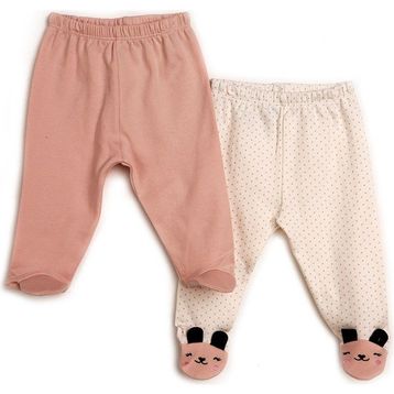 Hello Baby Pembe Yenidoğan Patikli Bebek Tulum