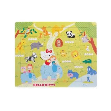 Hello Kitty Hayvanat Bahçesinde 36 Parça Puzzle