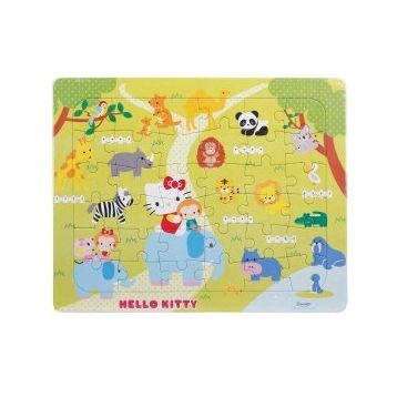 Hello Kitty Hayvanat Bahçesinde 36 Parça Puzzle