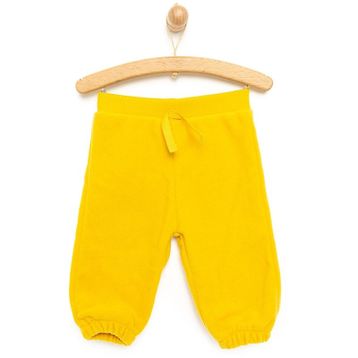 HelloBaby Basic Erkek Bebek Sarı Polar Pantolon