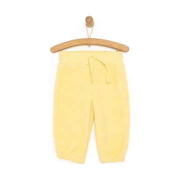 HelloBaby Basic Erkek Bebek Sarı Polar Pantolon