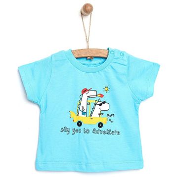 HelloBaby Basic Erkek Bebek Turkuaz Tshirt