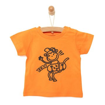 HelloBaby Basic Erkek Bebek Turuncu Tshirt