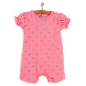 HelloBaby Basic Kısa Pembe Kız Bebek Tulumu