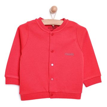 HelloBaby Basic Kız Bebek Kırmızı Ribanalı Hırka