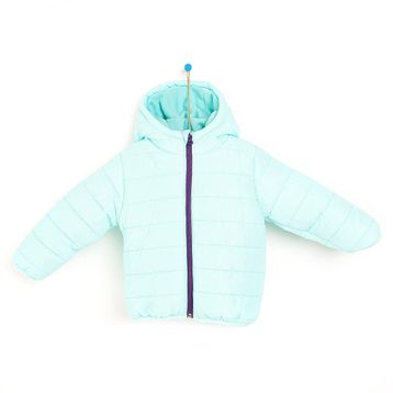 HelloBaby Basic Kulaklı Kapüşonlu Turkuaz Mont