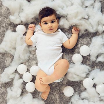 HelloBaby Beyaz Kısa Kol Body