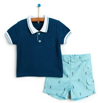 HelloBaby Kız Bebek Ekru Basic Çiçek Baskılı T-Shirt