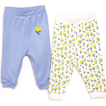 HelloBaby Mor Basic 2'li Patiksiz Kız Bebek Pantolon