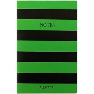 Helloween Çizgili Yeşil Notebook Defter Elas Paper