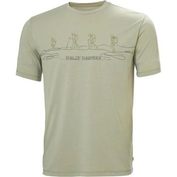Helly Hansen HHA.63082 Skog Recycled Graphic Gri Erkek T-shirt