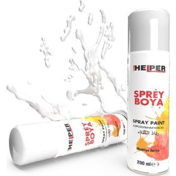 Helper RAL 9010 Parlak Beyaz 200 ml Modifiye Akrilik Sprey Boya
