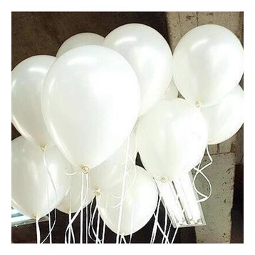 Helyumla Uçan Baskısız 12 inc 100 Adet Mat Beyaz Balon