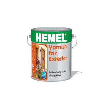 Hemel Varnish 2,5lt Su Bazlı Dış Mekan Ahşap Cilası