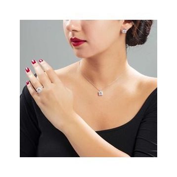 HepNaturel Starlight Diamond Pırlanta Montür Aşk Temalı 925 Ayar Gümüş Bayan Tektaş Yüzük