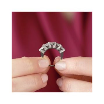 HepNaturel Starlight Diamond Pırlanta Montür Aşk Temalı 925 Ayar Gümüş Bayan Tektaş Yüzük