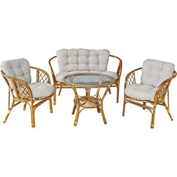 Hepsi Home Bahama Bambu Balkon Bahçe Oturma Grubu