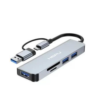 Hepu HP-B06 5in1 USB Type-C Girişli HUB Çoklayıcı Kart Okuyucu