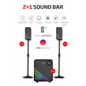 Hepu HP TV02 2+1 Bluetooth Sinema Sistemi