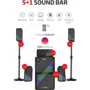 Hepu HP TV03 5+1 Surround Bluetooth Sinema Sistemi