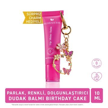 Herbaderm Birthday Cake Aromalı 10 ml Parlak Dudak Balmı