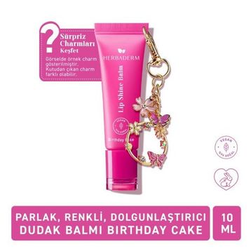 Herbaderm Birthday Cake Aromalı 10 ml Parlak Dudak Balmı
