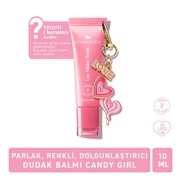 Herbaderm Birthday Pamuk Şekeri Aromalı 10 ml Parlak Dudak Balmı