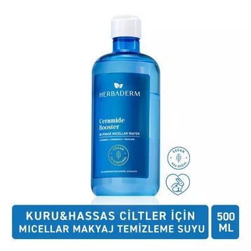 Herbaderm Ceramide Booster Micellar 500 ml Makyaj Temizleme Suyu