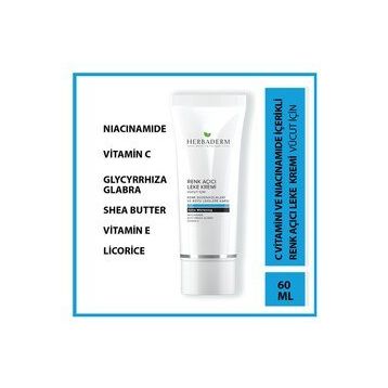 Herbaderm Vücut Için 60 ml Renk Açıcı Leke Kremi