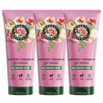 Herbal Essences 3x250 ml Kadifemsi Yumuşaklık Gül Kokulu Saç Bakım Kremi